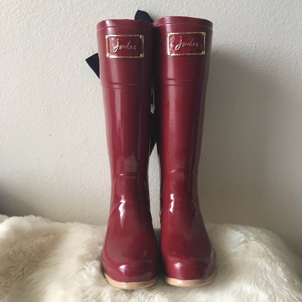 ❤️ Joules Evendon Red Rain Boots (7 EUR38)